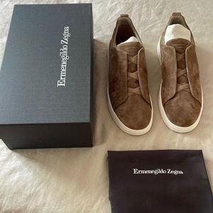 Brand new (never used) Ermenegildo Zegna suede sneakers